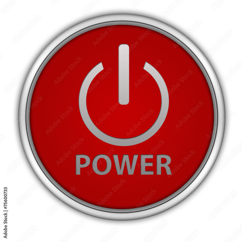 power circular icon on white background power circular icon on white background