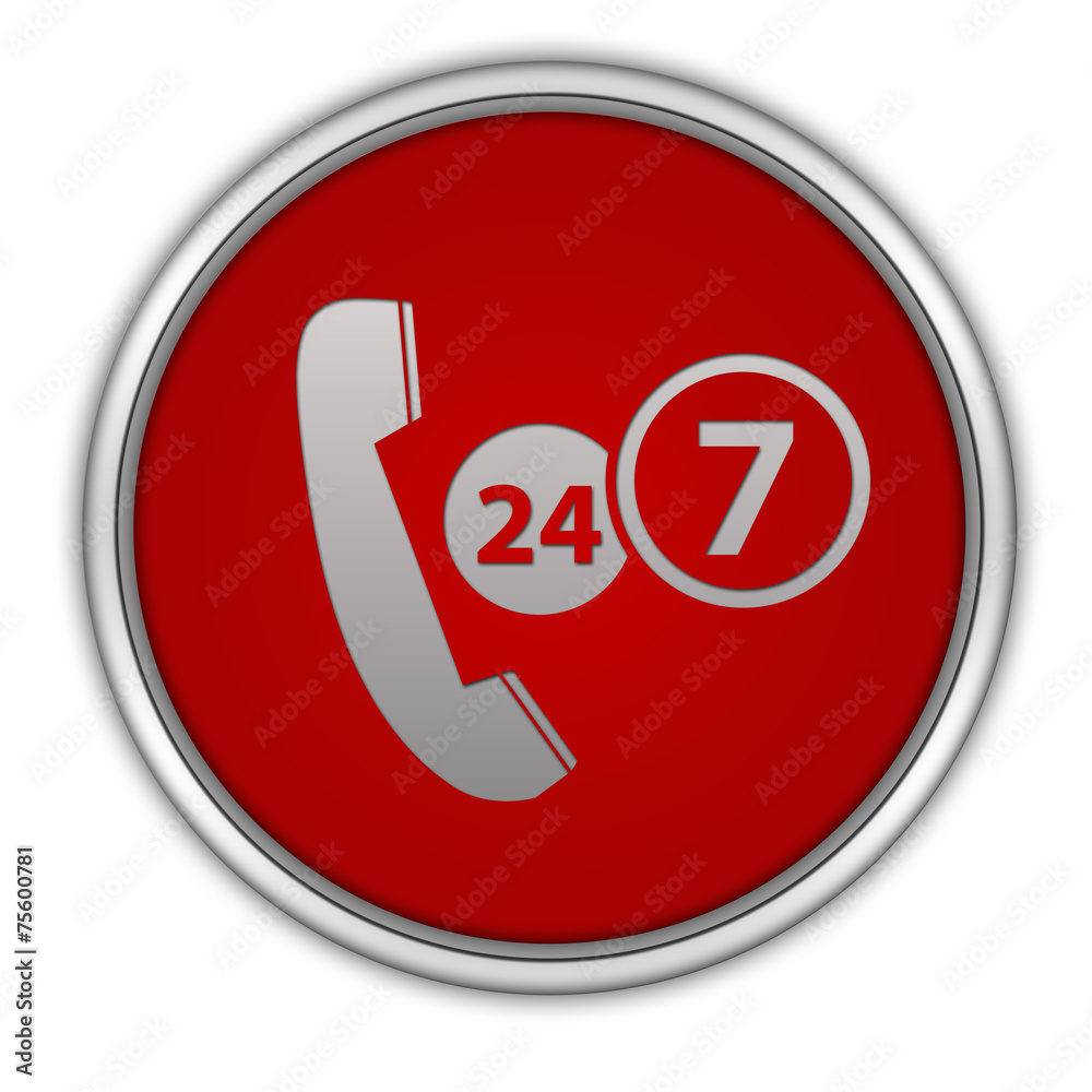 Support circular icon on white background Support circular icon on white background