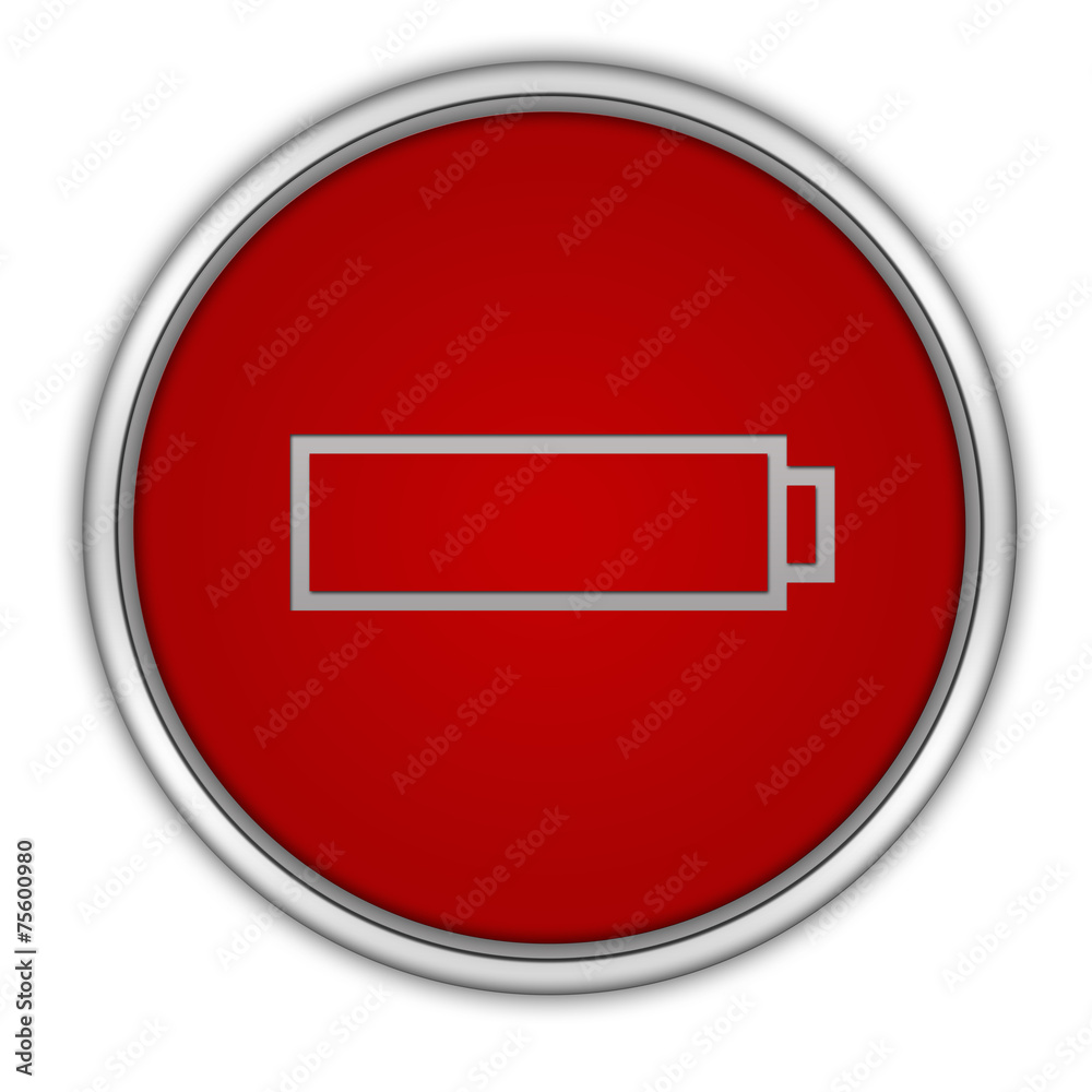 battery circular icon on white background battery circular icon on white background