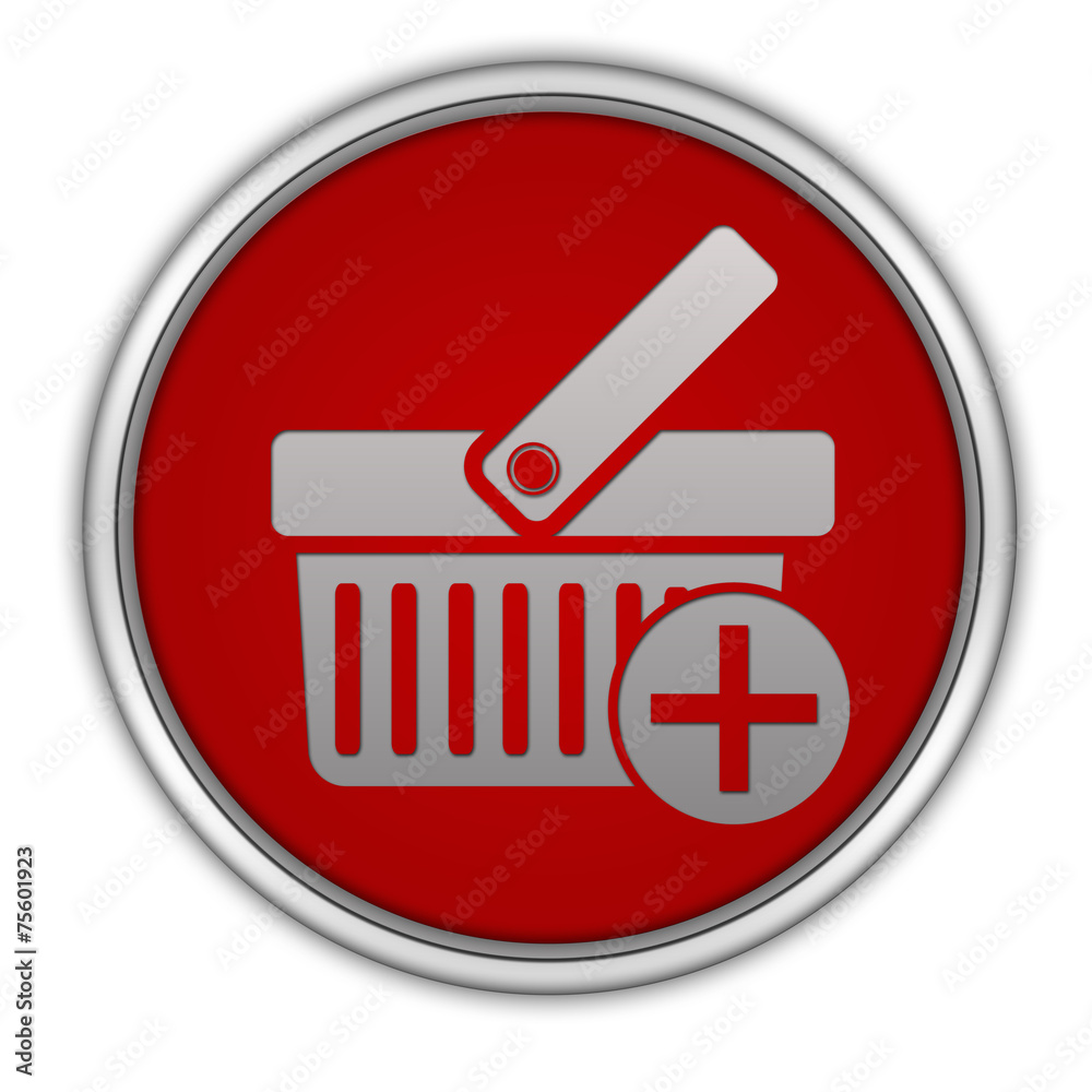 Add to basked circular icon on white background Add to basked circular icon on white background