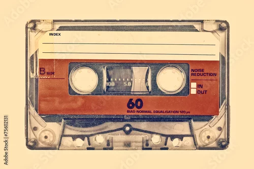 Obraz Obraz w stylu retro starej kompaktowej kasety