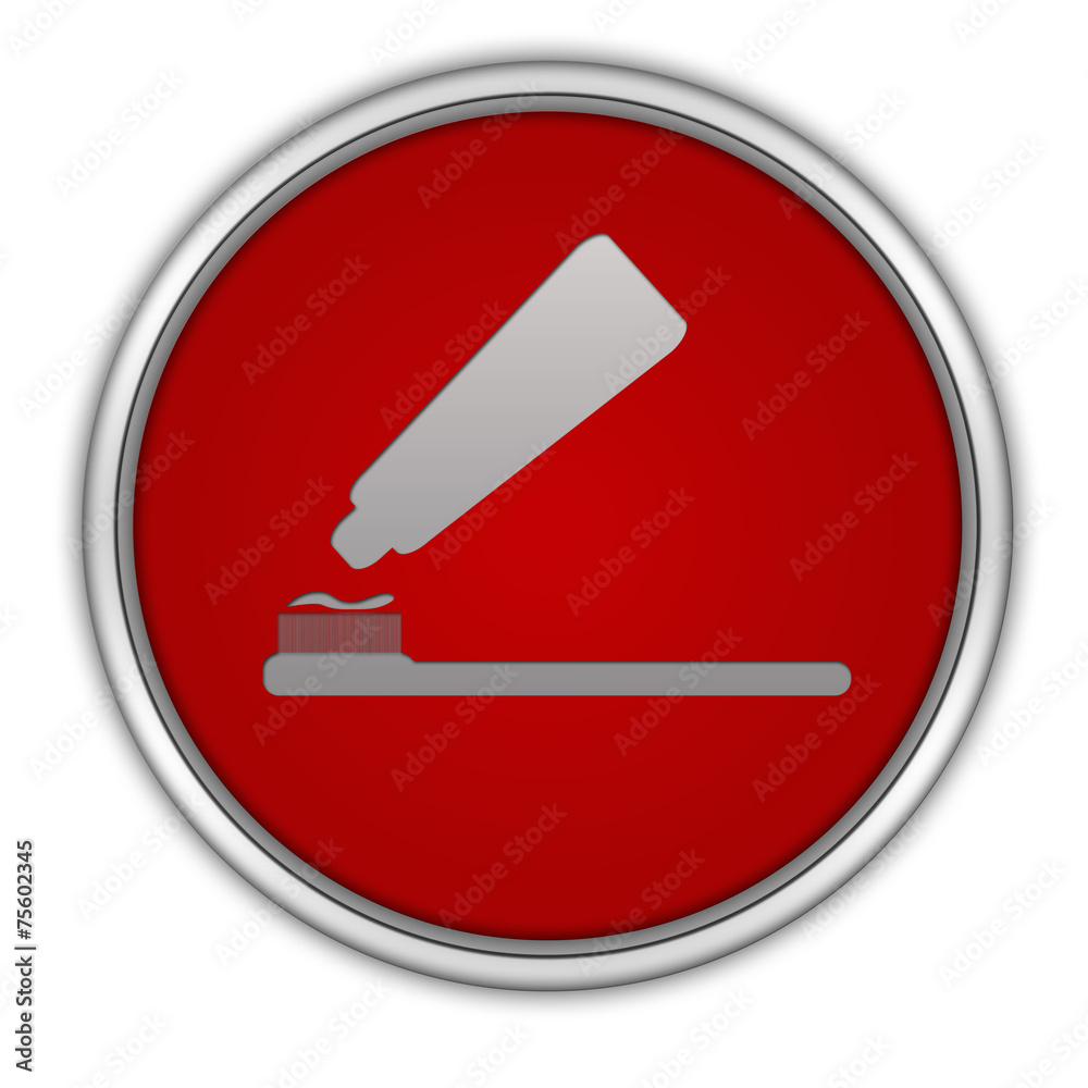 Tooth brush circular icon on white background Tooth brush circular icon on white background