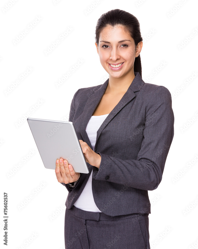 Businesswoman use of digital tablet Businesswoman use of digital tablet