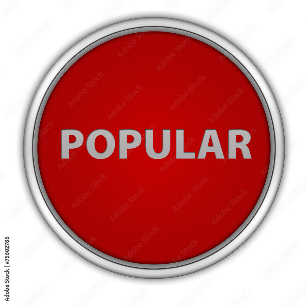 Popular circular icon on white background Popular circular icon on white background