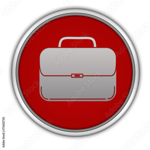 Bag circular icon on white background