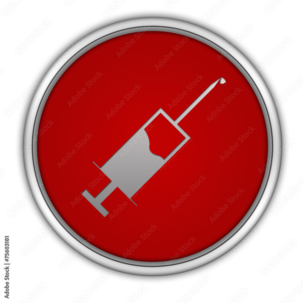 Injection circular icon on white background Injection circular icon on white background