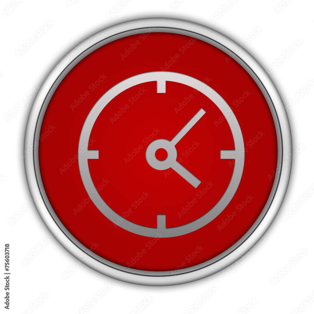 Clock circular icon on white background Clock circular icon on white background