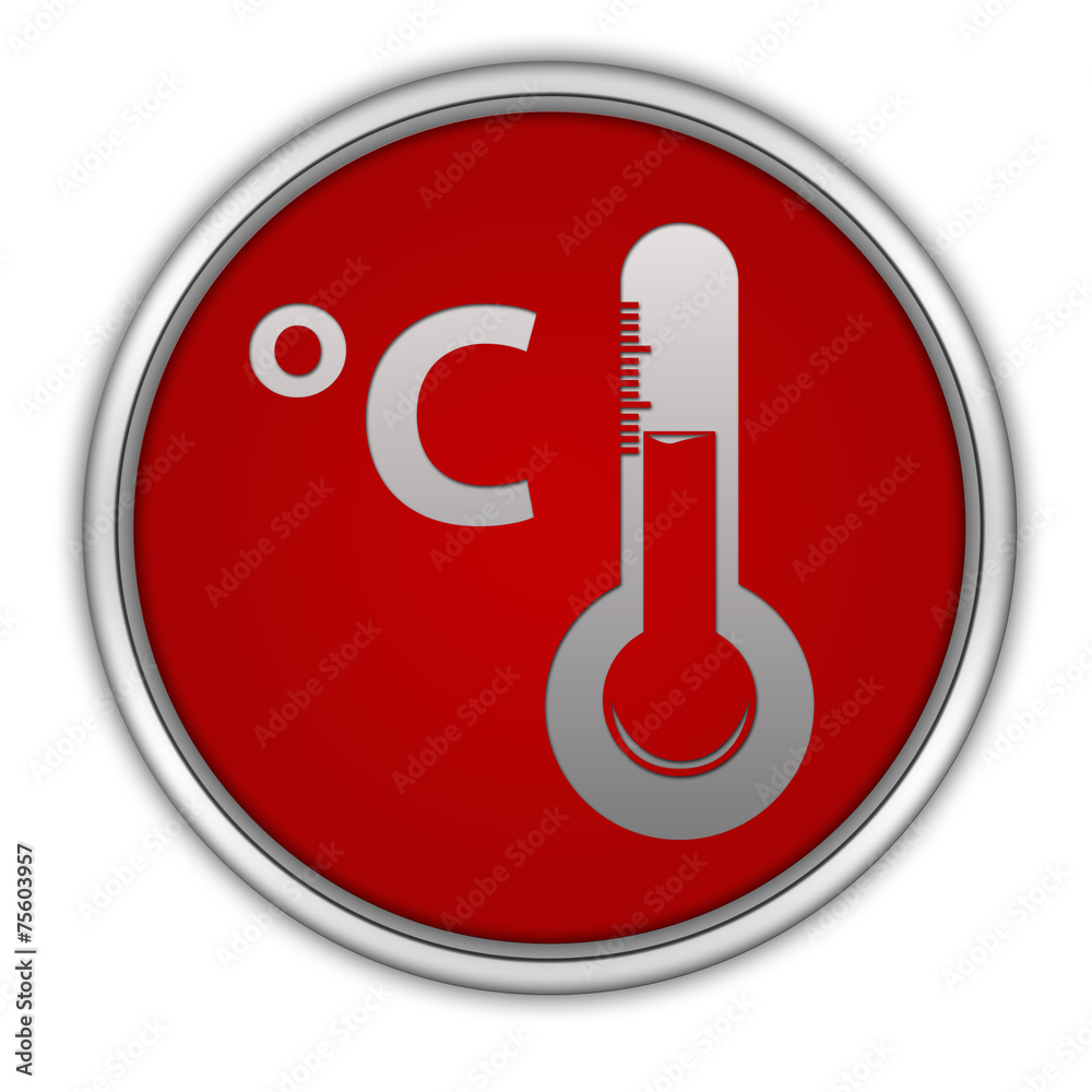 Celsius circular icon on white background Celsius circular icon on white background