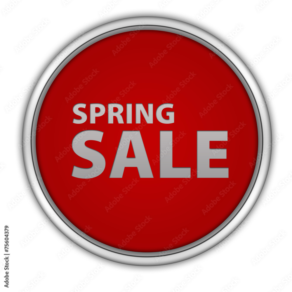 Spring sale circular icon on white background Spring sale circular icon on white background