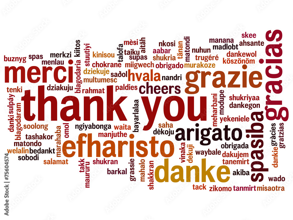 Conceptual thank you word cloud