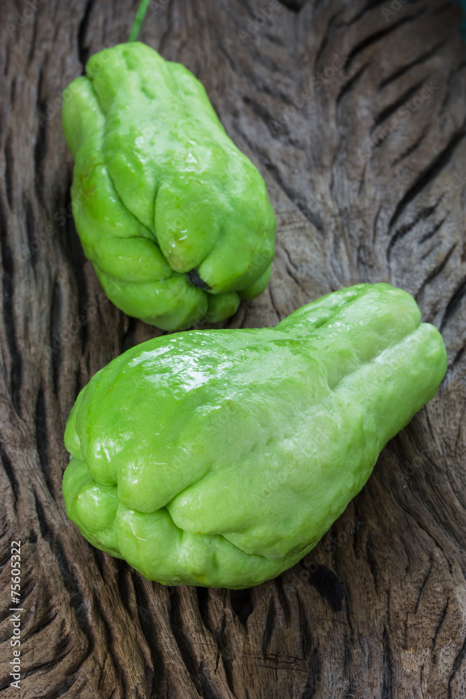 The chayote (Sechium edule) is a vegetable The chayote (Sechium edule) is a vegetable