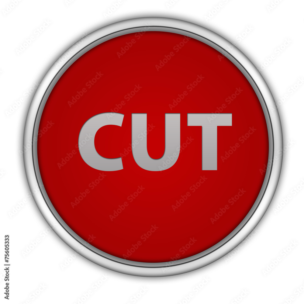 Cut circular icon on white background Cut circular icon on white background