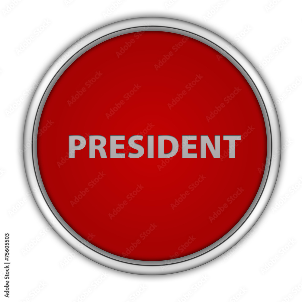 President circular icon on white background President circular icon on white background