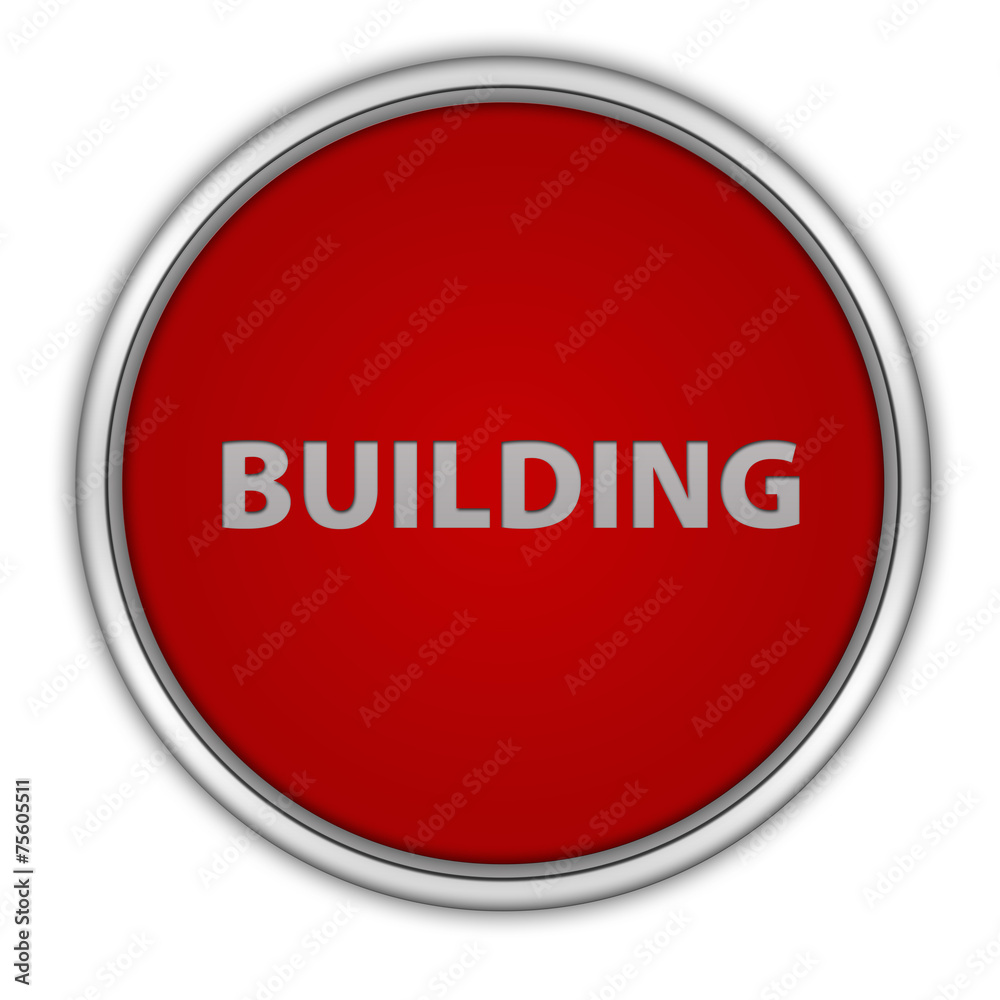 building circular icon on white background building circular icon on white background