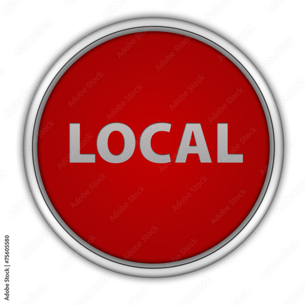 Local circular icon on white background Local circular icon on white background
