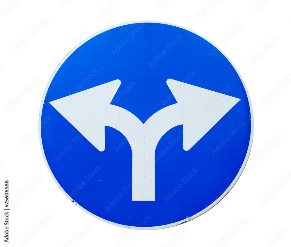 Obraz premium crossroad sign on white