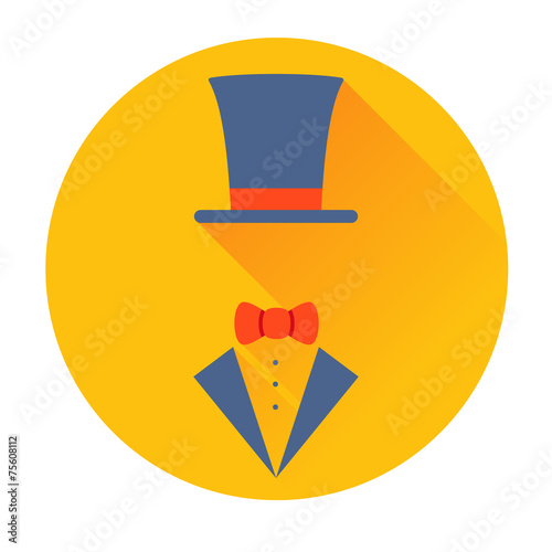cylinder hat with butterfly icon