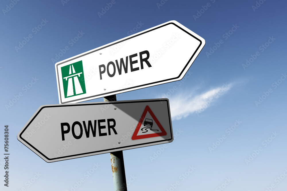 Power directions. Choice for easy way or hard way.