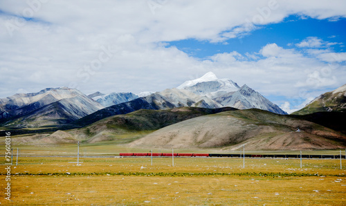 Bild auf Leinwand railway in the tibet,china
