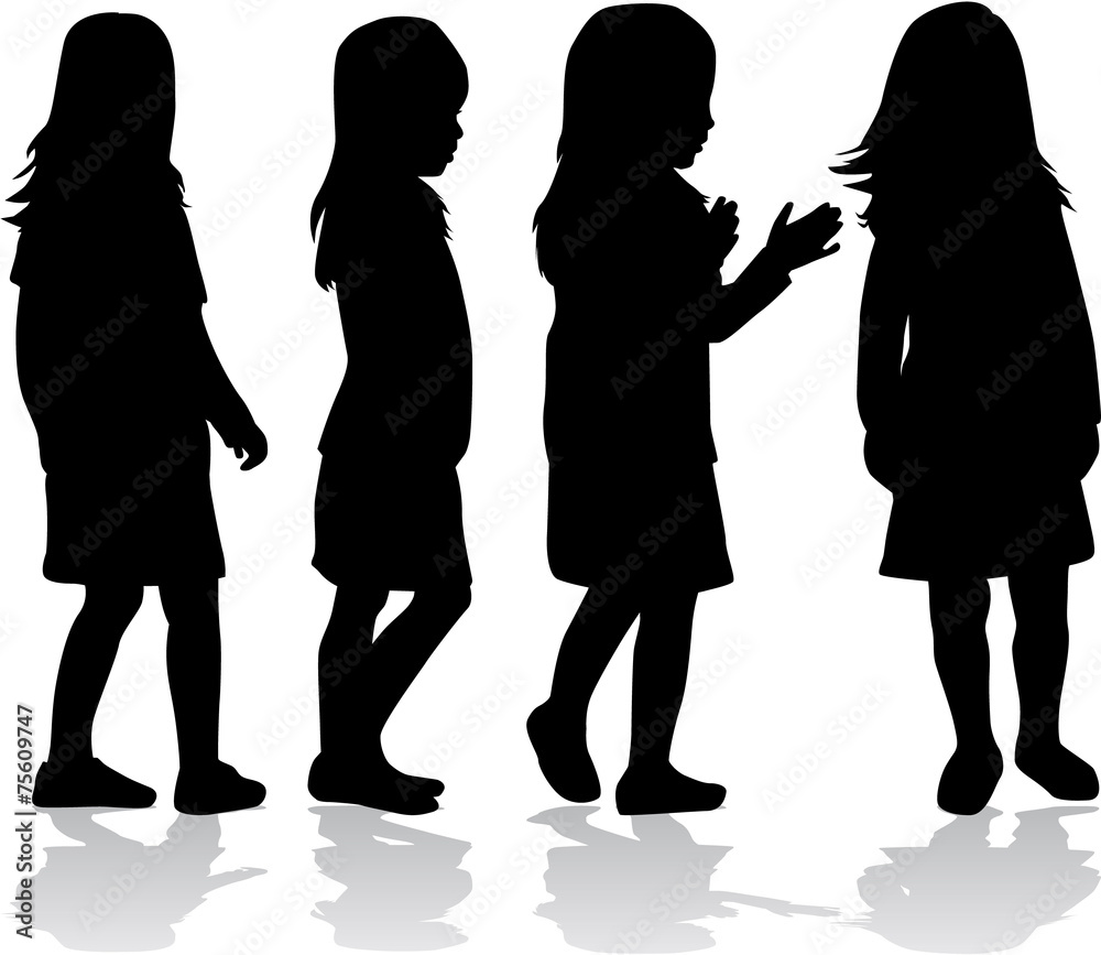 children silhouette children silhouette