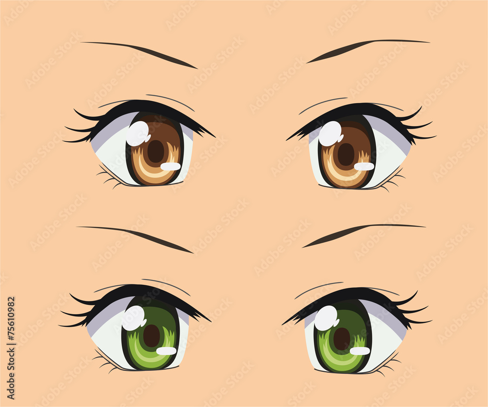 Anime Eyes Stock Illustrations – 13,582 Anime Eyes Stock