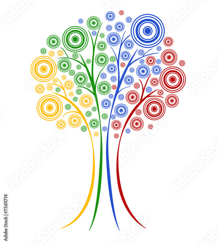 Abstract vector tree.