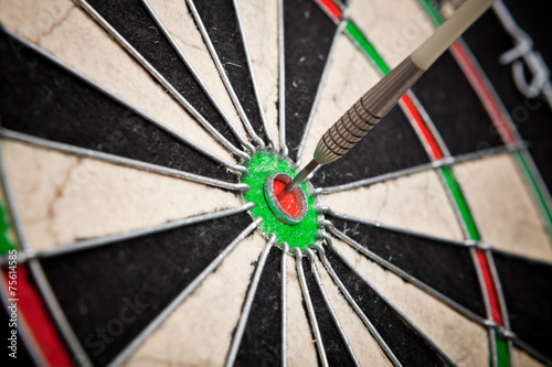 darts arrows in the target center