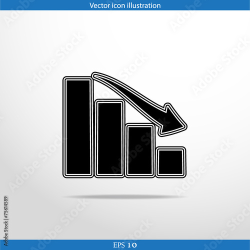 Vector chart web flat icon