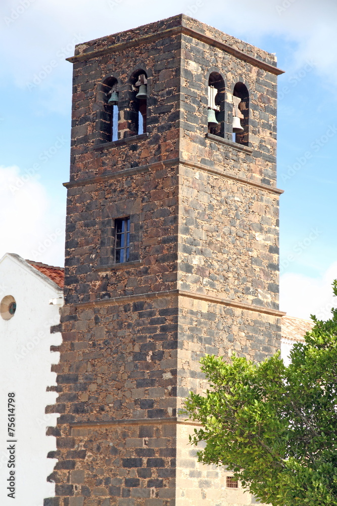 Church in La Oliva village  Fuerteventura Canary islands Spain