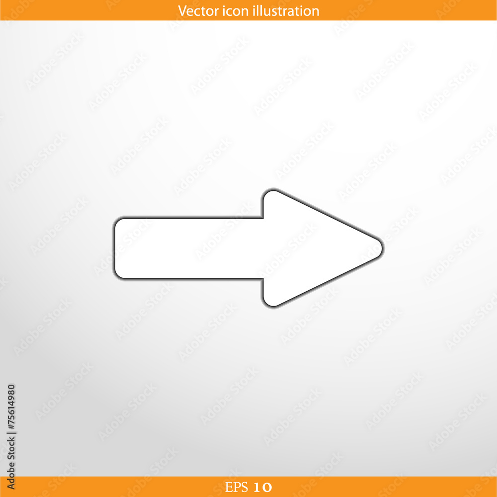 Vector arrow web flat icon Vector arrow web flat icon