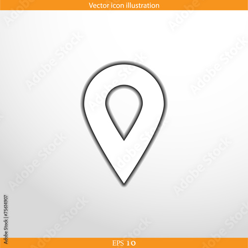 Vector map pointer web flat icon