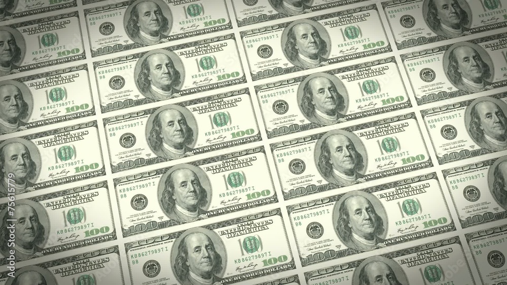 Printing Money Looping Animation - Cash, Currency, Financial