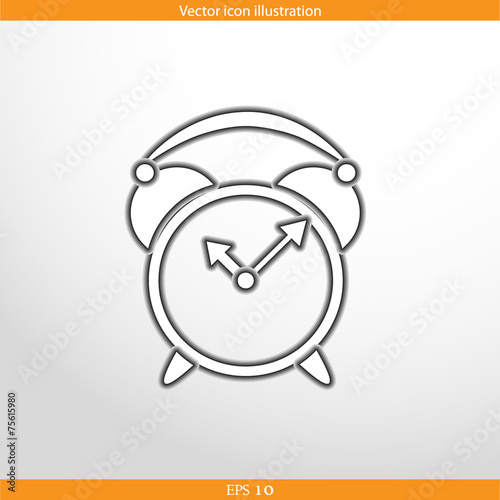 Vector alarm clock web icon