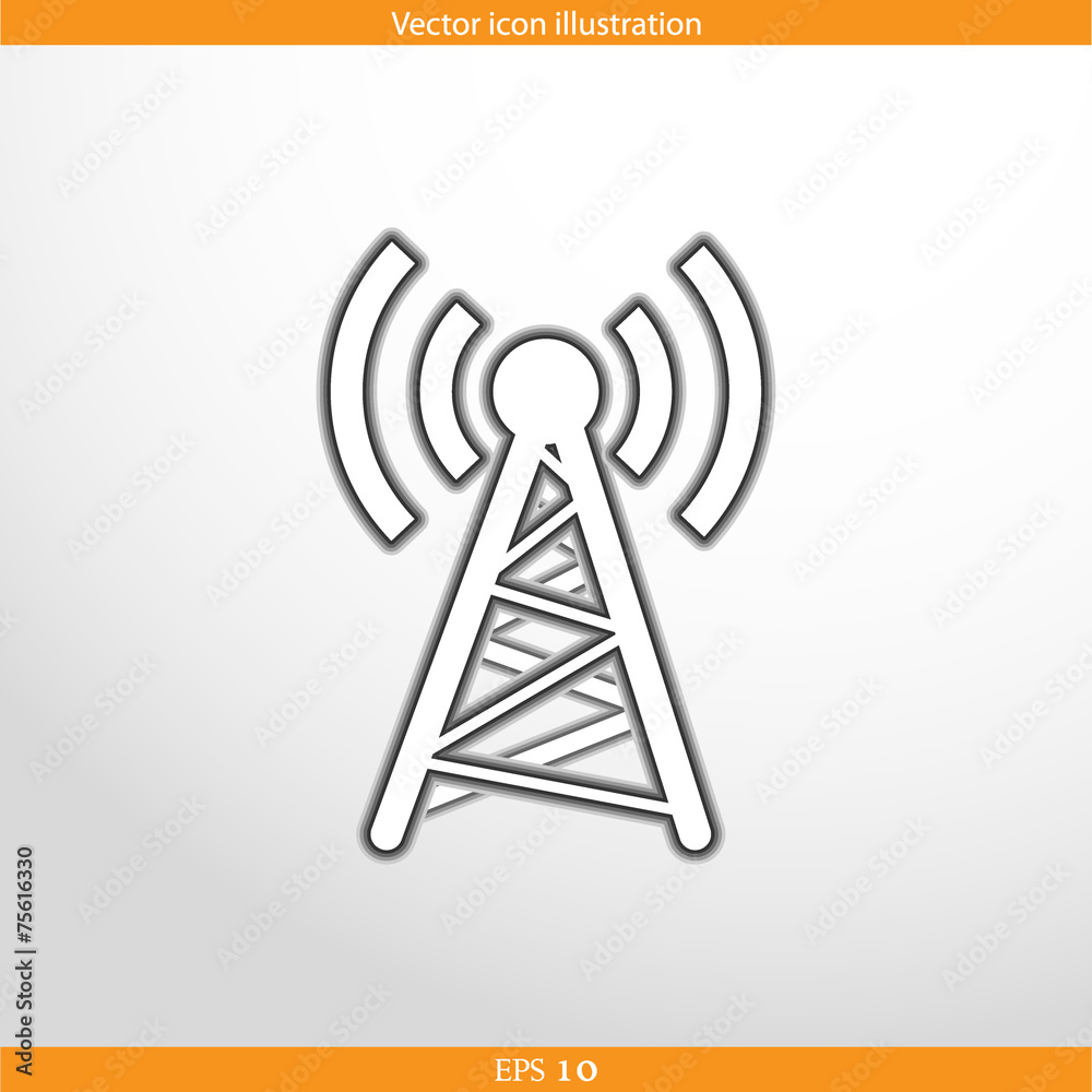 Vector wireless web icon Vector wireless web icon