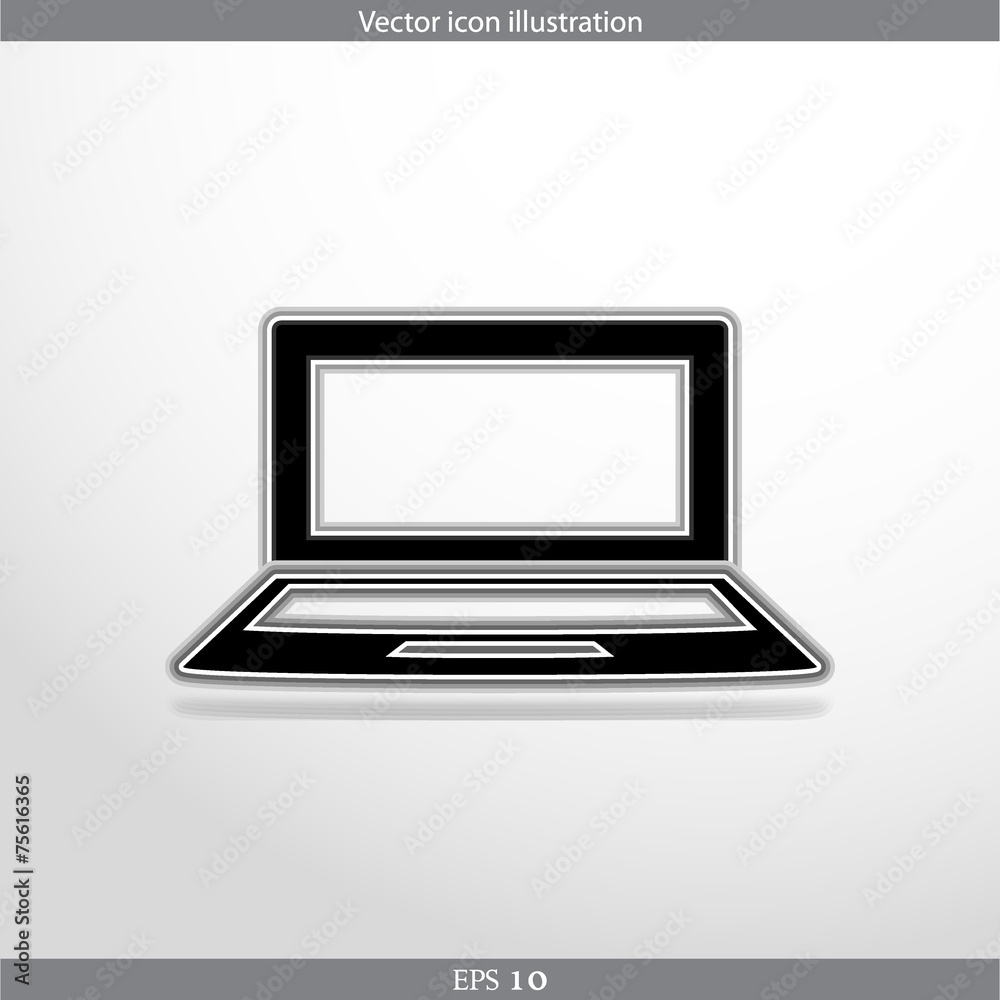 Vector laptop web icon Vector laptop web icon