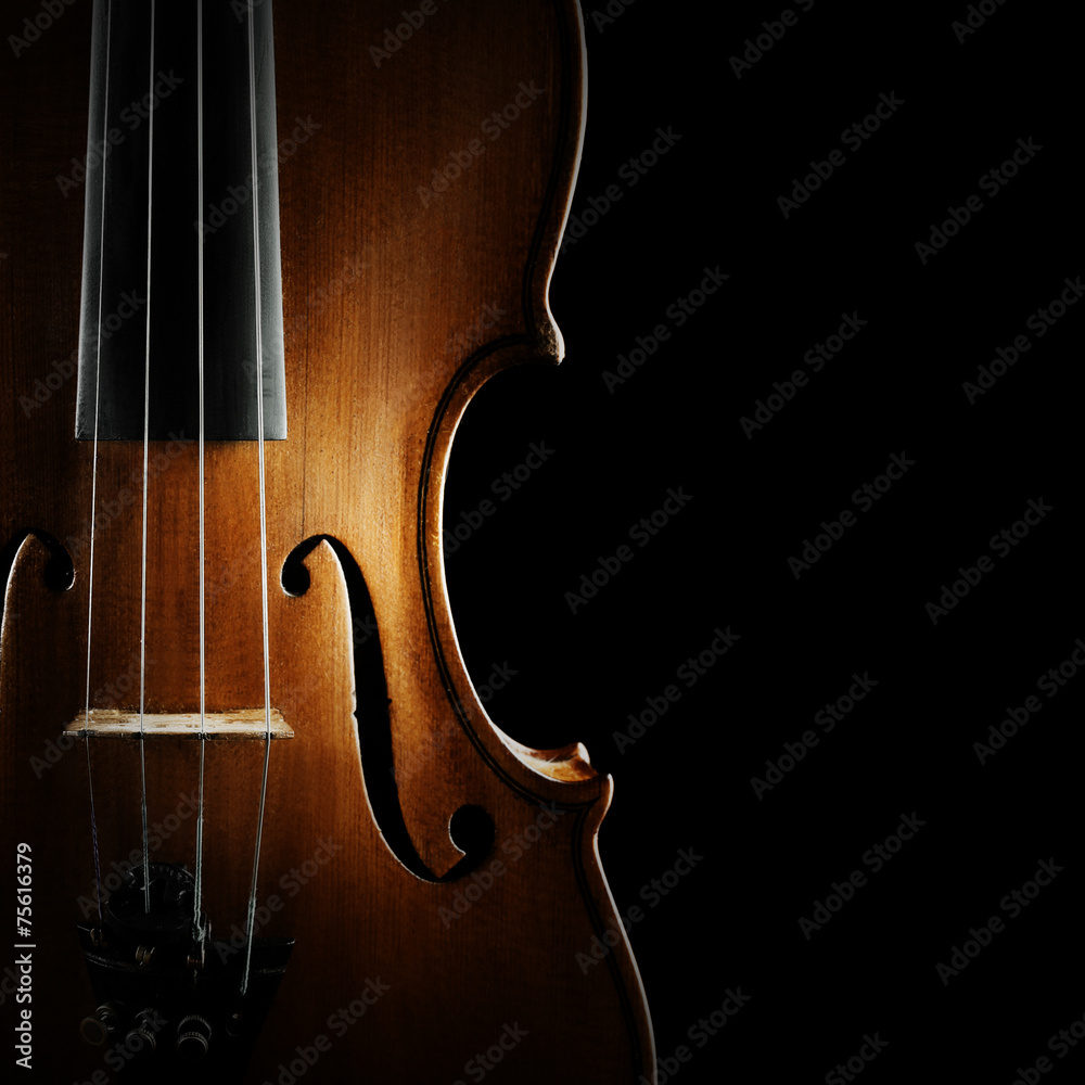 Fototapeta Violin orchestra musical instruments