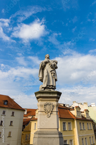 Sculpture on the Charles Bridge, Prague.