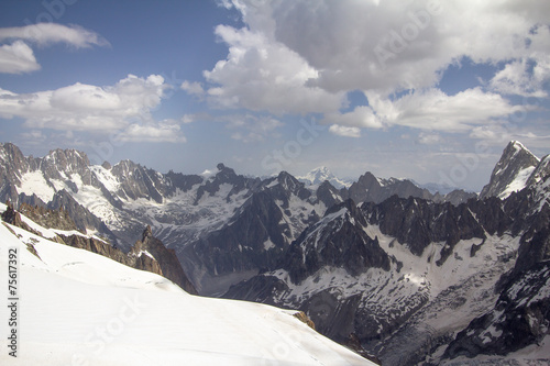 Mont Blanc massif in the Alps