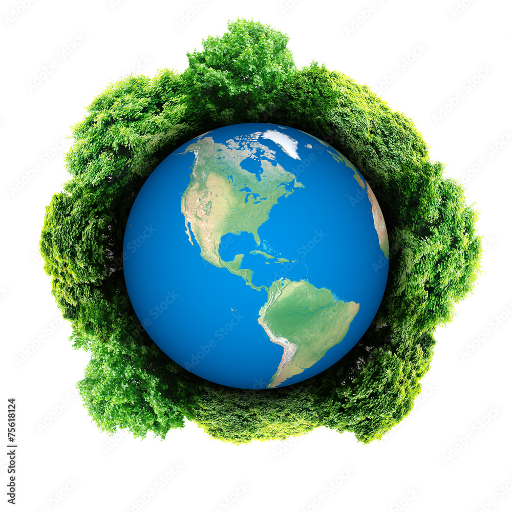 Ecology planet with with trees around. eco earth Ecology planet with with trees around. eco earth
