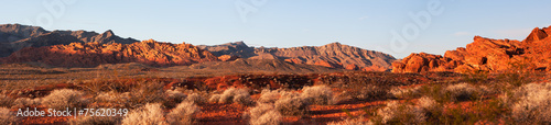 Early Morning Light Panorama in Valley of Fire