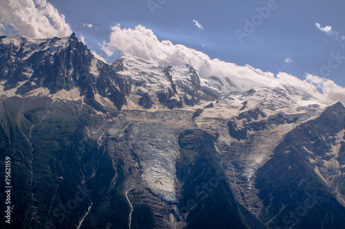 View to Mont Blanc and Glacier photo