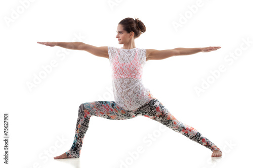 Yoga Pose virabhadrasana 2 photo