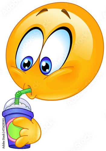 Drinking soda emoticon