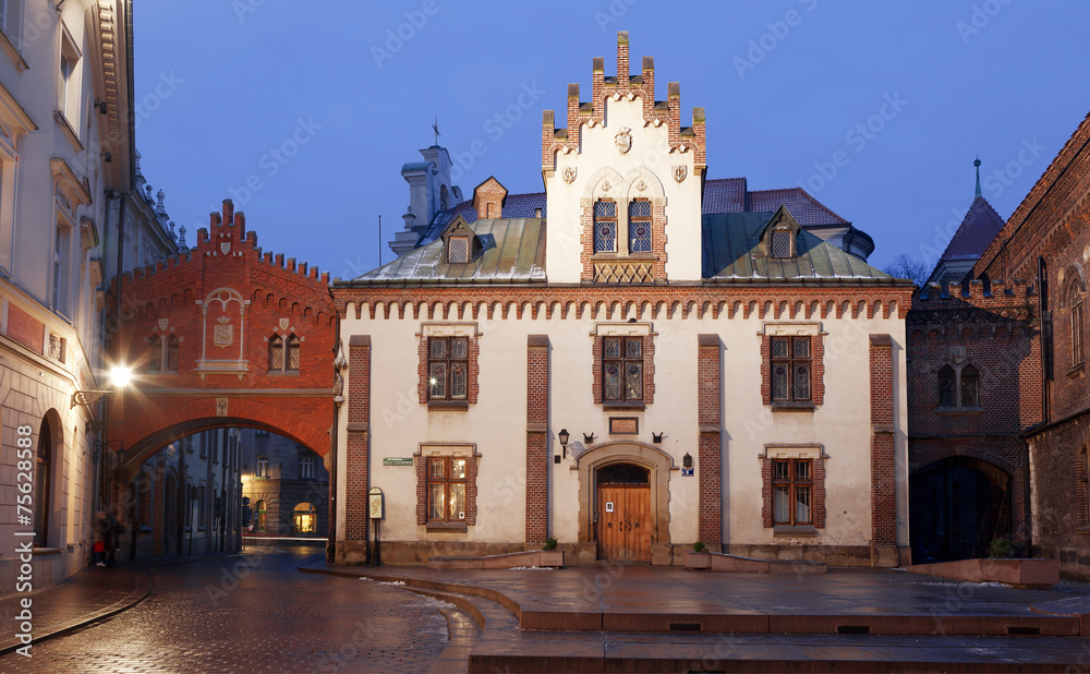 Night Krakow, Museum building Czartoryskich