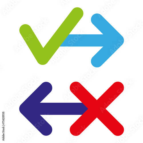 permission forbidden arrow - stock vector