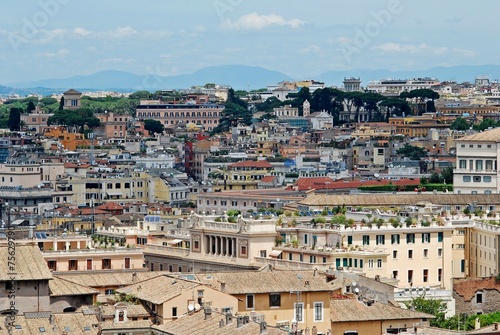 Rome aerial view from Vittorio Emanuele monument