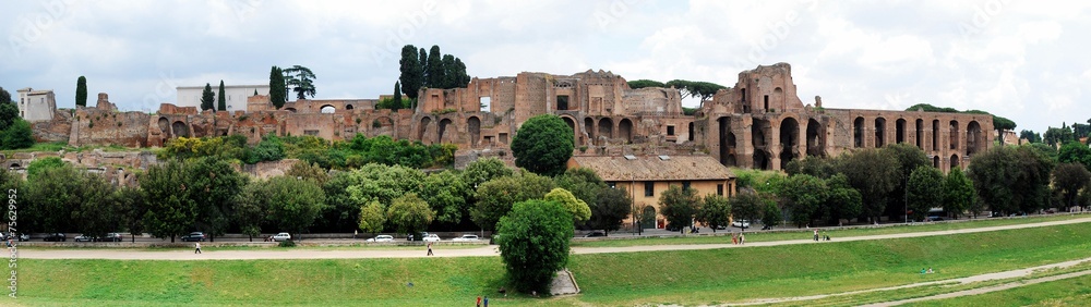 View of ruins in Rome city on May 31, 2014