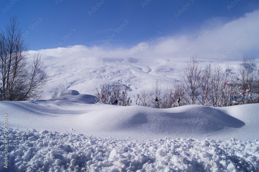 Obraz premium The magnificent mountain scenery of the Caucasus Nature Reserve