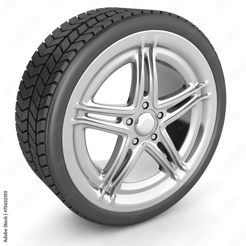 Car tyre isolated