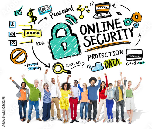 Online Security Protection Internet Safety People Concept